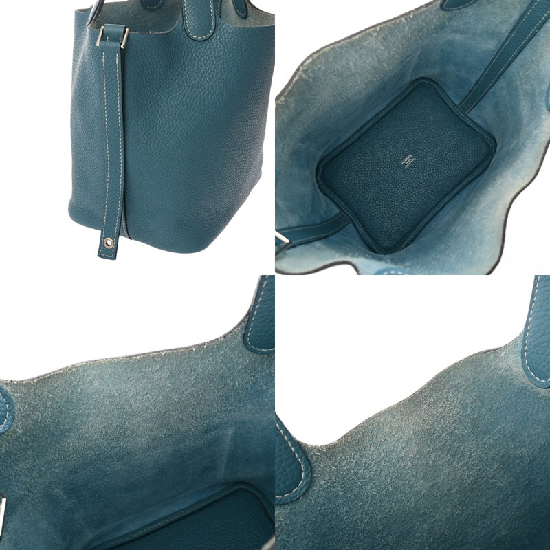 HERMES エルメス ピコタンロック PM ブルージーン □P刻印(2012年頃) レディース トリヨンクレマンス ハンドバッグ Bランク 中古 銀蔵