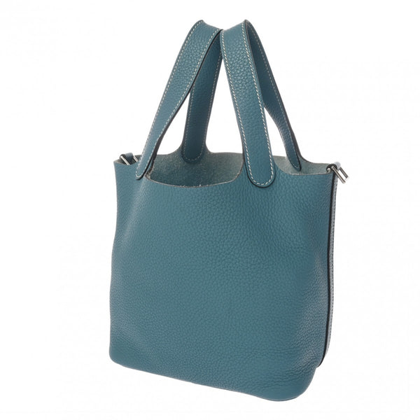 HERMES エルメス ピコタンロック PM ブルージーン □P刻印(2012年頃) レディース トリヨンクレマンス ハンドバッグ Bランク 中古 銀蔵