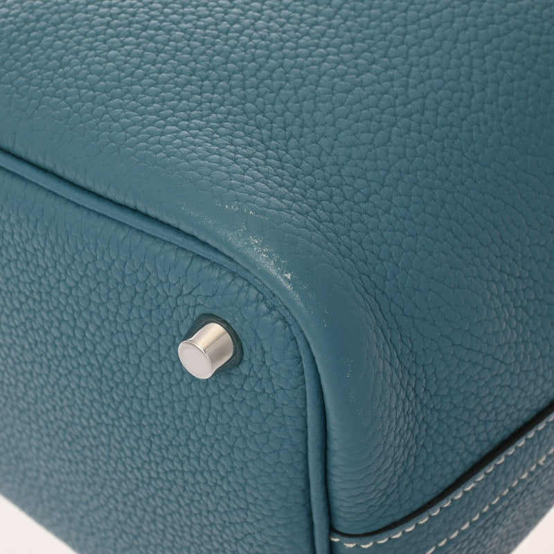 HERMES エルメス ピコタンロック PM ブルージーン □P刻印(2012年頃) レディース トリヨンクレマンス ハンドバッグ Bランク 中古 銀蔵