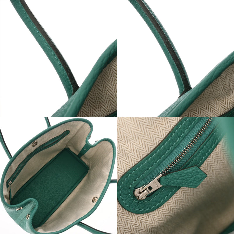 HERMES エルメス ガーデンパーティ TPM ヴェールヴェローヌ Y刻印(2020年頃) レディース ネゴンダ ハンドバッグ ABランク 中古 銀蔵