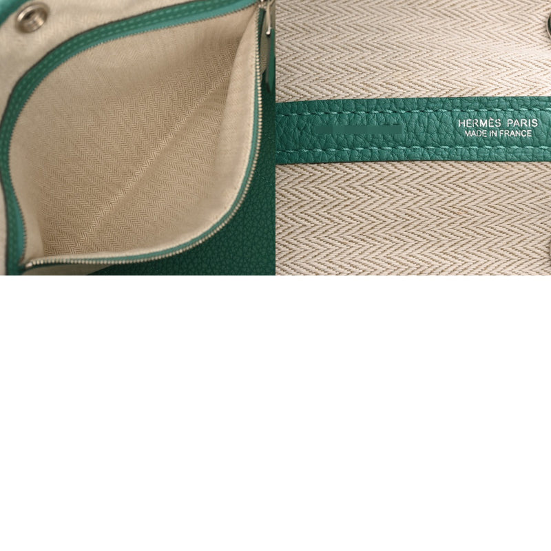 HERMES エルメス ガーデンパーティ TPM ヴェールヴェローヌ Y刻印(2020年頃) レディース ネゴンダ ハンドバッグ ABランク 中古 銀蔵