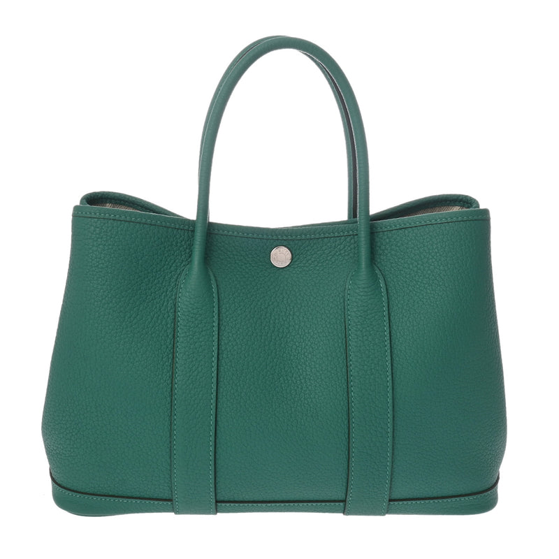 HERMES エルメス ガーデンパーティ TPM ヴェールヴェローヌ Y刻印(2020年頃) レディース ネゴンダ ハンドバッグ ABランク 中古 銀蔵