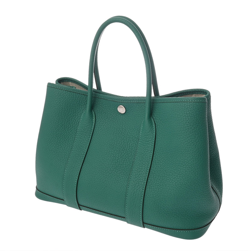 HERMES エルメス ガーデンパーティ TPM ヴェールヴェローヌ Y刻印(2020年頃) レディース ネゴンダ ハンドバッグ ABランク 中古 銀蔵