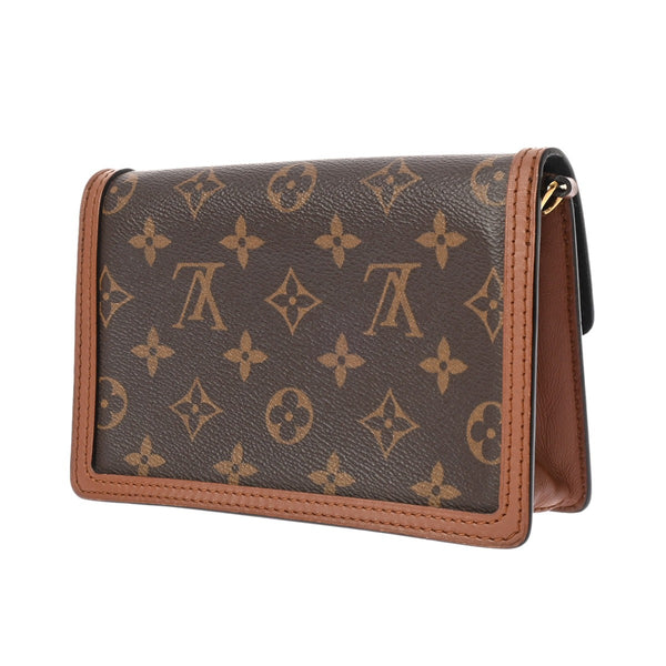 LOUIS VUITTON ルイヴィトン モノグラムリバース ポルトフォイユ ドーフィーヌ ブラウン M68746 レディース モノグラムキャンバス ショルダーバッグ ABランク 中古 銀蔵