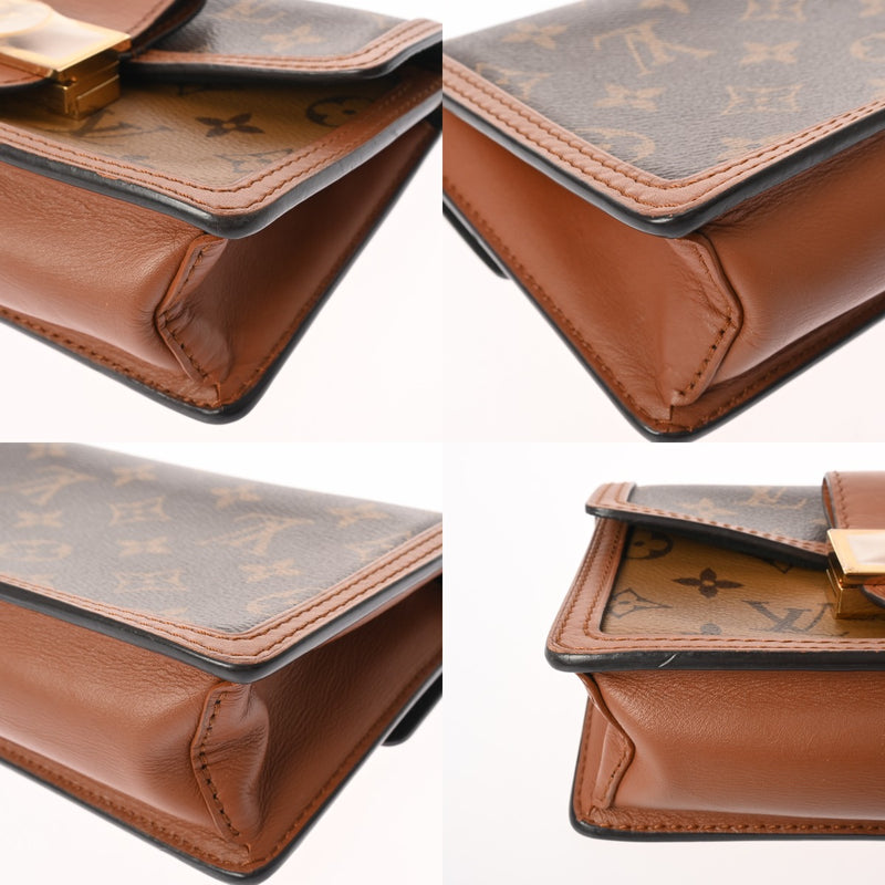 LOUIS VUITTON ルイヴィトン モノグラムリバース ポルトフォイユ ドーフィーヌ ブラウン M68746 レディース モノグラムキャンバス ショルダーバッグ ABランク 中古 銀蔵