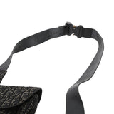 CHRISTIAN DIOR クリスチャンディオール オブリーク サドル ブラック 1ADP0093YKY ユニセックス オブリークキャンバス ウエストバッグ Bランク 中古 銀蔵