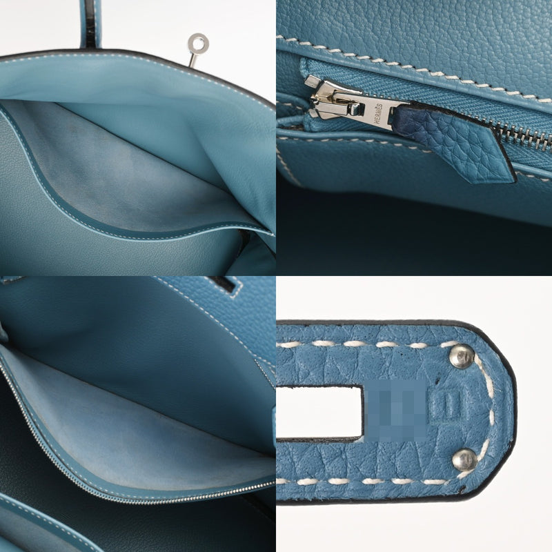 HERMES エルメス バーキン 35 ブルージーン □I刻印(2005年頃) ユニセックス トゴ ハンドバッグ ABランク 中古 銀蔵
