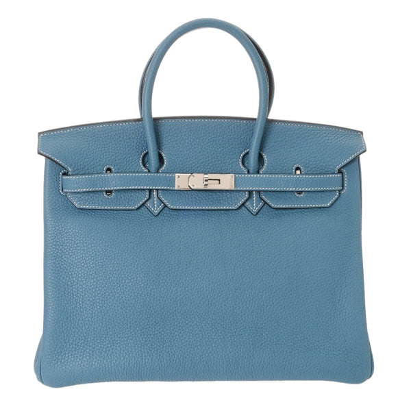 HERMES エルメス バーキン 35 ブルージーン □I刻印(2005年頃) ユニセックス トゴ ハンドバッグ ABランク 中古 銀蔵