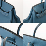 HERMES エルメス バーキン 35 ブルージーン □I刻印(2005年頃) ユニセックス トゴ ハンドバッグ ABランク 中古 銀蔵