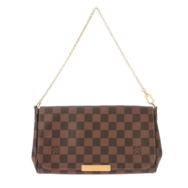 LOUIS VUITTON ルイヴィトン ダミエ フェイボリット MM 2WAY ブラウン N41129 レディース ダミエキャンバス ショルダーバッグ Aランク 中古 銀蔵