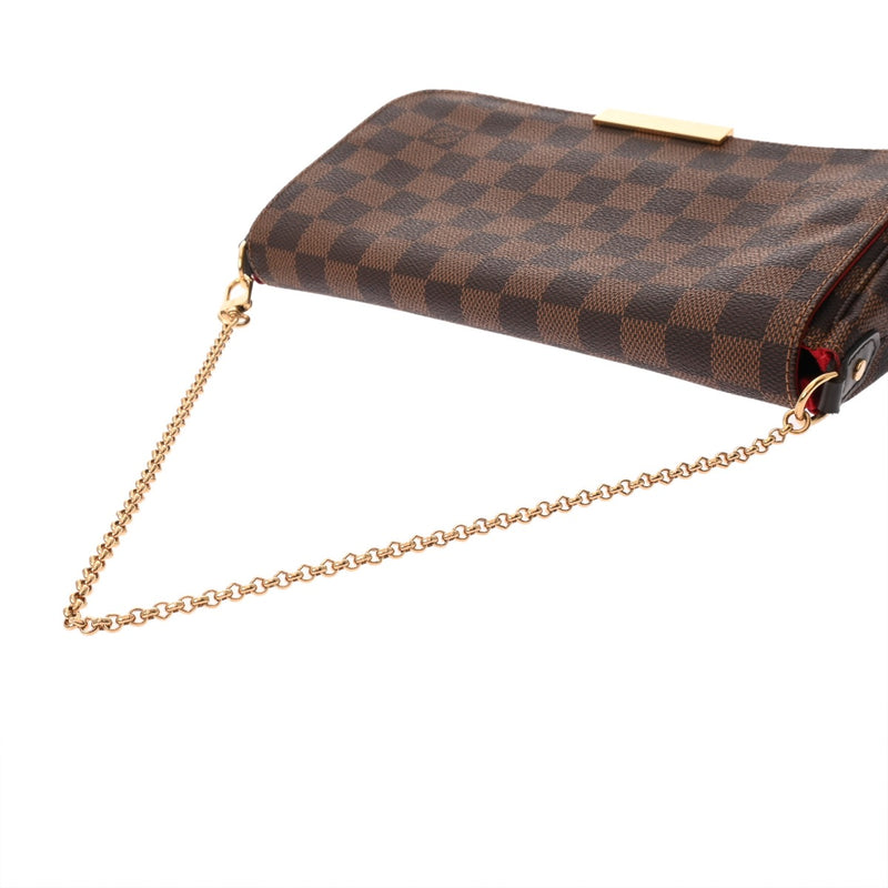 LOUIS VUITTON ルイヴィトン ダミエ フェイボリット MM 2WAY ブラウン N41129 レディース ダミエキャンバス ショルダーバッグ Aランク 中古 銀蔵