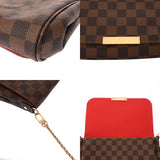 LOUIS VUITTON ルイヴィトン ダミエ フェイボリット MM 2WAY ブラウン N41129 レディース ダミエキャンバス ショルダーバッグ Aランク 中古 銀蔵