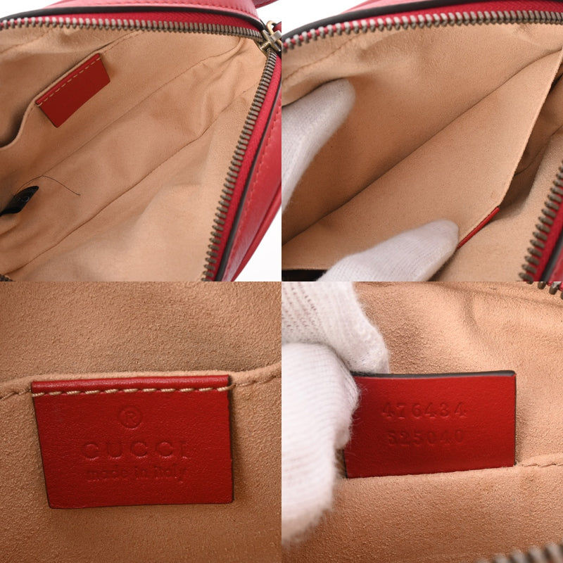 GUCCI グッチ GGマーモント ベルトバッグ レッド 476434 レディース