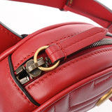 GUCCI グッチ GGマーモント ベルトバッグ レッド 476434 レディース レザー ボディバッグ ABランク 中古 銀蔵