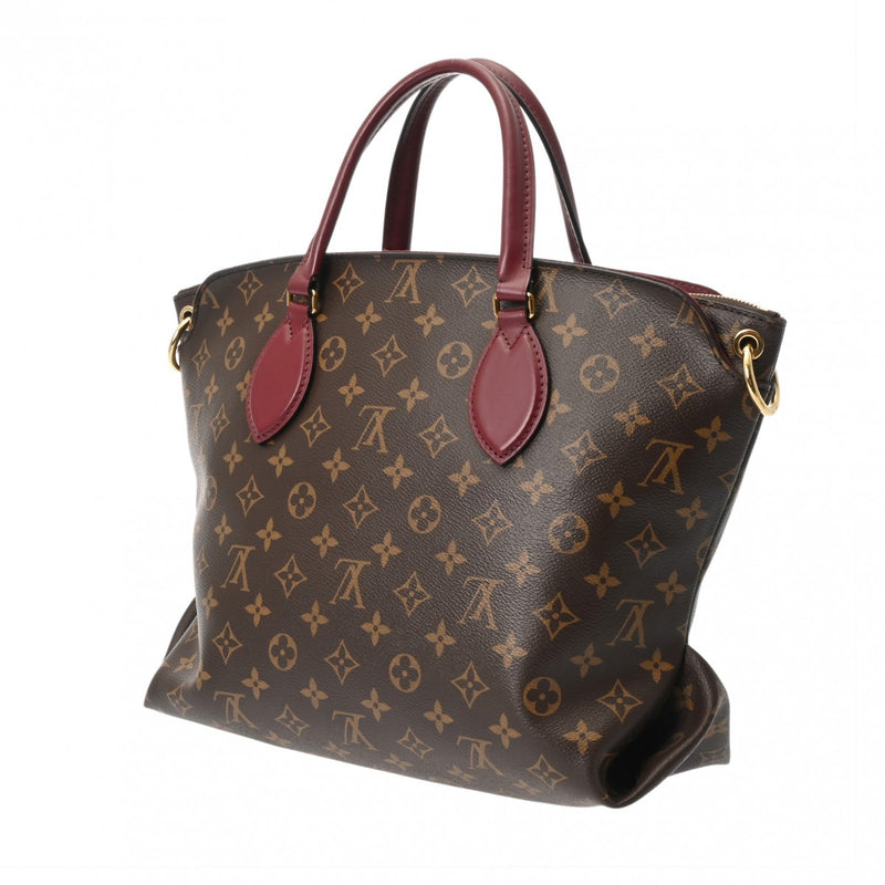 LOUIS VUITTON ルイヴィトン モノグラム フラワージップ ド トート MM 2WAY ボルドー M44348 レディース モノグラムキャンバス ハンドバッグ Bランク 中古 銀蔵