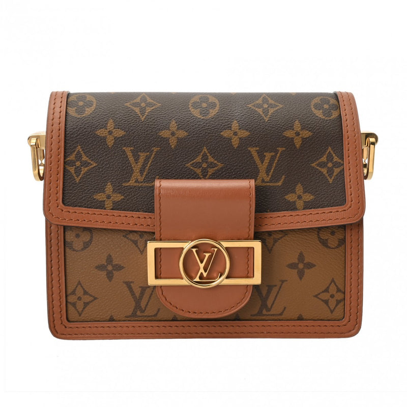 LOUIS VUITTON ルイヴィトン モノグラムリバース ドーフィーヌ MINI 新型 ブラウン M45959 レディース モノグラムキャンバス ショルダーバッグ Aランク 中古 銀蔵