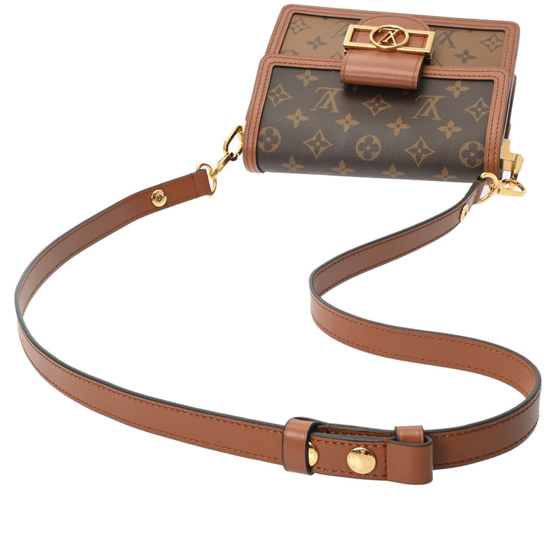 LOUIS VUITTON ルイヴィトン モノグラムリバース ドーフィーヌ MINI 新型 ブラウン M45959 レディース モノグラムキャンバス ショルダーバッグ Aランク 中古 銀蔵