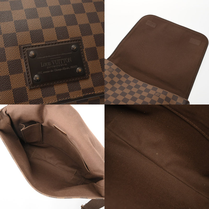 LOUIS VUITTON ルイヴィトン ダミエ ブルックリン MM ブラウン N51211 ユニセックス ダミエキャンバス ショルダーバッグ Bランク 中古 銀蔵