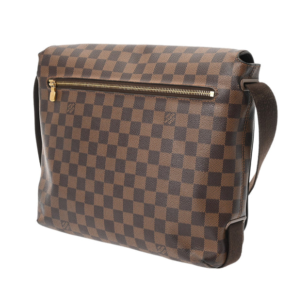 LOUIS VUITTON ルイヴィトン ダミエ ブルックリン MM ブラウン N51211 ユニセックス ダミエキャンバス ショルダーバッグ Bランク 中古 銀蔵
