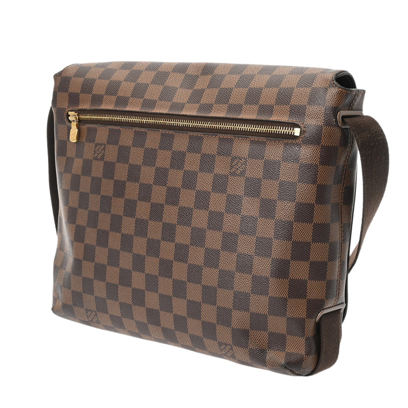 LOUIS VUITTON ルイヴィトン ダミエ ブルックリン MM ブラウン N51211 ユニセックス ダミエキャンバス ショルダーバッグ Bランク 中古 銀蔵
