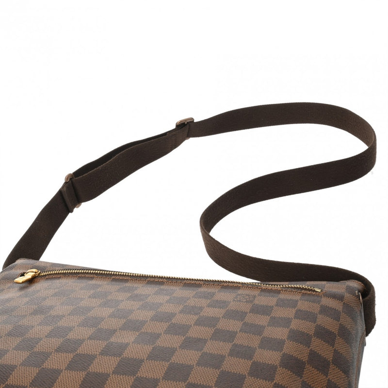 LOUIS VUITTON ルイヴィトン ダミエ ブルックリン MM ブラウン N51211 ユニセックス ダミエキャンバス ショルダーバッグ Bランク 中古 銀蔵