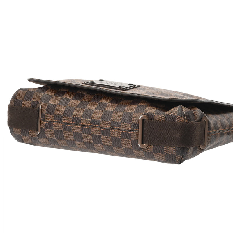 LOUIS VUITTON ルイヴィトン ダミエ ブルックリン MM ブラウン N51211 ユニセックス ダミエキャンバス ショルダーバッグ Bランク 中古 銀蔵