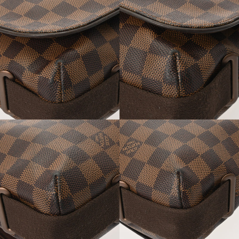 LOUIS VUITTON ルイヴィトン ダミエ ブルックリン MM ブラウン N51211 ユニセックス ダミエキャンバス ショルダーバッグ Bランク 中古 銀蔵