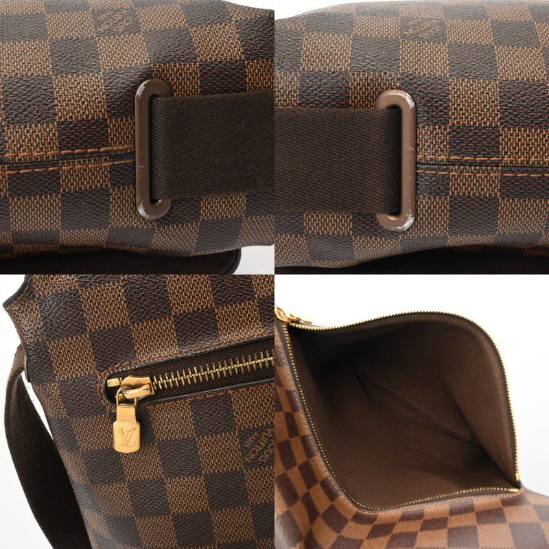 LOUIS VUITTON ルイヴィトン ダミエ ブルックリン MM ブラウン N51211 ユニセックス ダミエキャンバス ショルダーバッグ Bランク 中古 銀蔵