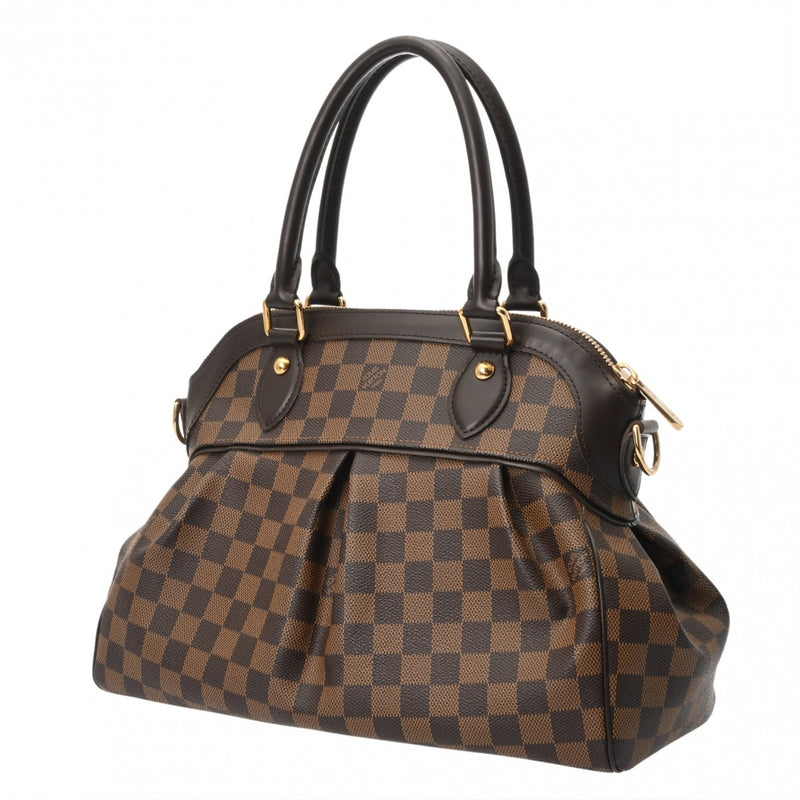 LOUIS VUITTON ルイヴィトン ダミエ トレヴィ PM ブラウン N51997 ボーイズ ダミエキャンバス ハンドバッグ Aランク 中古 銀蔵