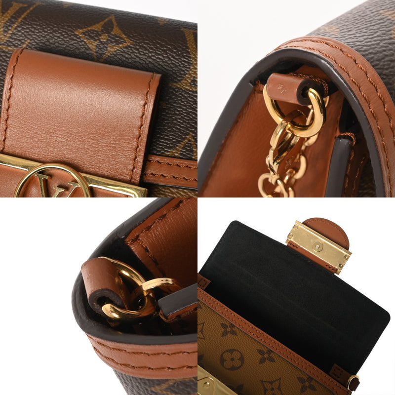 LOUIS VUITTON ルイヴィトン モノグラムリバース ポルトフォイユドーフィーヌ ブラウン M68746 レディース モノグラムキャンバス ショルダーバッグ Aランク 中古 銀蔵