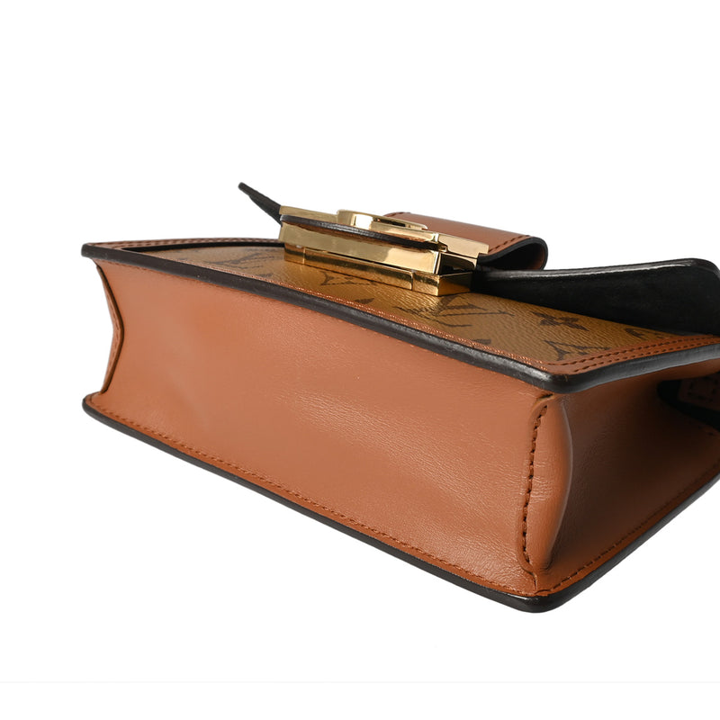 LOUIS VUITTON ルイヴィトン モノグラムリバース ポルトフォイユドーフィーヌ ブラウン M68746 レディース モノグラムキャンバス ショルダーバッグ Aランク 中古 銀蔵