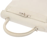HERMES エルメス ケリー 28 内縫い 2WAY ホワイト □L刻印(2008年頃) レディース トリヨンクレマンス ハンドバッグ Bランク 中古 銀蔵