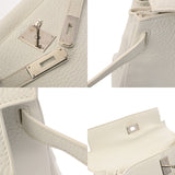 HERMES エルメス ケリー 28 内縫い 2WAY ホワイト □L刻印(2008年頃) レディース トリヨンクレマンス ハンドバッグ Bランク 中古 銀蔵