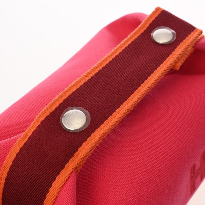 HERMES エルメス ブリッドアブラック PM ハイビスカス シルバー金具 レディース コットン100％ ポーチ 未使用 銀蔵