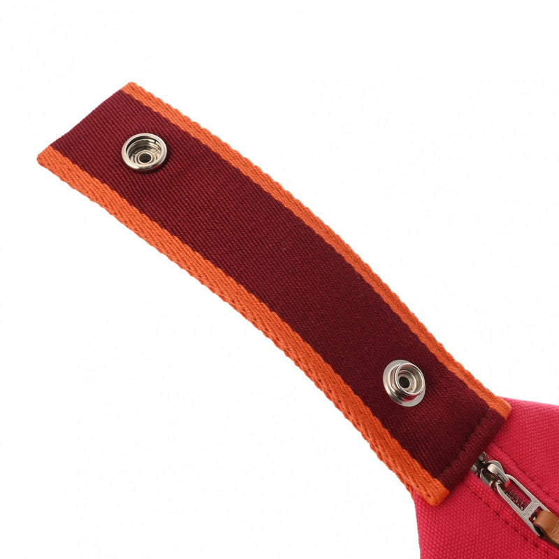 HERMES エルメス ブリッドアブラック PM ハイビスカス シルバー金具 レディース コットン100％ ポーチ 未使用 銀蔵