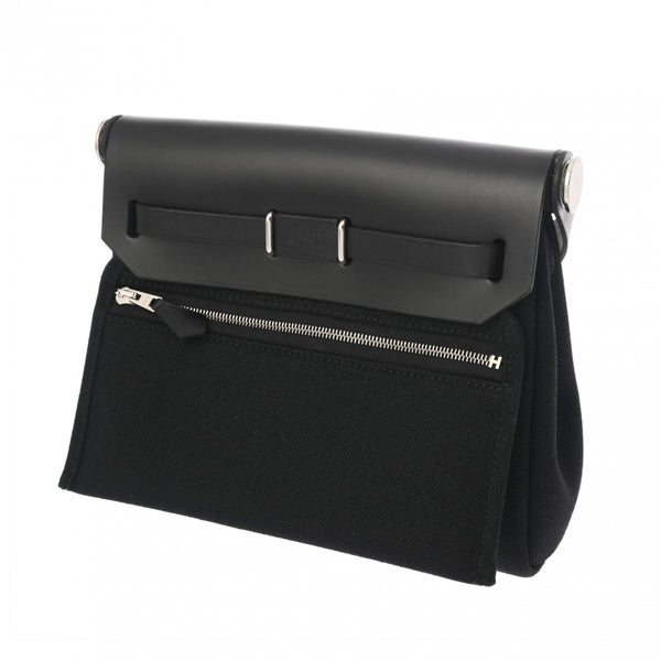 HERMES エルメス エールバッグ ジップ 20 ミニ 2WAY ブラック K刻印(20025年頃) レディース トワルアッシュ ヴァッシュハンター ハンドバッグ 未使用 銀蔵