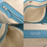 HERMES エルメス ガーデンパーティ TPM ブルーノール D刻印(2019年頃) レディース カントリー ハンドバッグ Bランク 中古 銀蔵