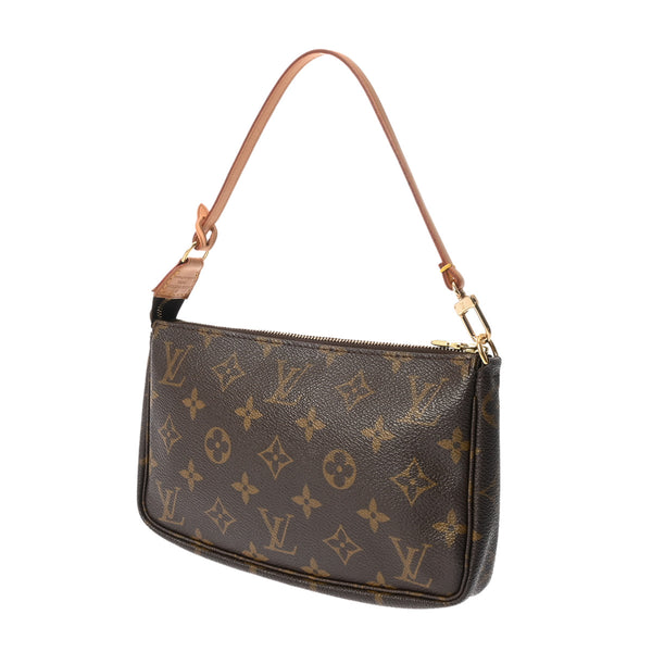LOUIS VUITTON ルイヴィトン モノグラム ポシェット アクセソワール ブラウン M51980 レディース モノグラムキャンバス アクセサリーポーチ ABランク 中古 銀蔵