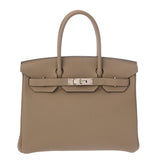 HERMES エルメス バーキン 30 トゥルティエールグレー C刻印(2018年頃) レディース トゴ ハンドバッグ Aランク 中古 銀蔵