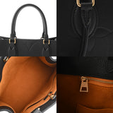 LOUIS VUITTON ルイヴィトン モノグラムアンプラント オンザゴー MM ノワール M45595 レディース レザー トートバッグ Aランク 中古 銀蔵
