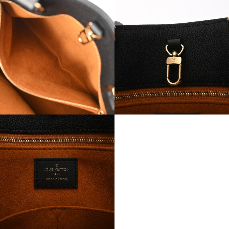 LOUIS VUITTON ルイヴィトン モノグラムアンプラント オンザゴー MM ノワール M45595 レディース レザー トートバッグ Aランク 中古 銀蔵