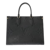 LOUIS VUITTON ルイヴィトン モノグラムアンプラント オンザゴー MM ノワール M45595 レディース レザー トートバッグ Aランク 中古 銀蔵