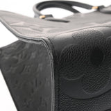 LOUIS VUITTON ルイヴィトン モノグラムアンプラント オンザゴー MM ノワール M45595 レディース レザー トートバッグ Aランク 中古 銀蔵