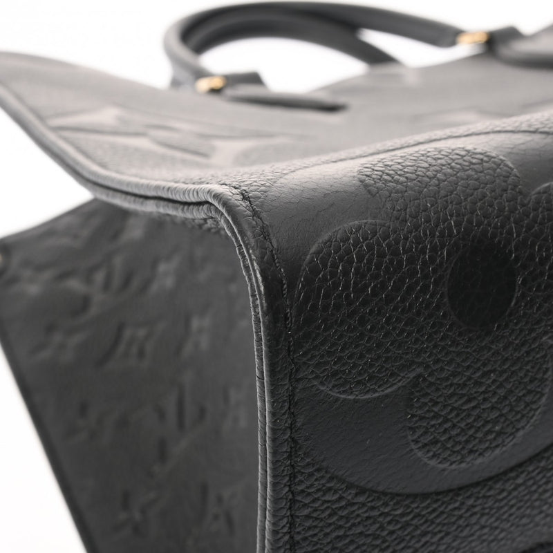 LOUIS VUITTON ルイヴィトン モノグラムアンプラント オンザゴー MM ノワール M45595 レディース レザー トートバッグ Aランク 中古 銀蔵