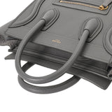 CELINE セリーヌ ラゲージ ナノ 2WAY グレー 189243 レディース ドラムドカーフ ハンドバッグ ABランク 中古 銀蔵