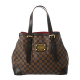 LOUIS VUITTON ルイヴィトン ダミエ ハムステッド MM ブラウン N51204 レディース ダミエキャンバス トートバッグ Bランク 中古 銀蔵