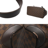 LOUIS VUITTON ルイヴィトン ダミエ ハムステッド MM ブラウン N51204 レディース ダミエキャンバス トートバッグ Bランク 中古 銀蔵