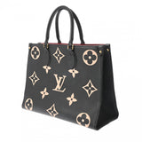 LOUIS VUITTON ルイヴィトン モノグラムアンプラント オンザゴー MM 2WAYトート ブラック/ベージュ M45495 レディース レザー ハンドバッグ ABランク 中古 銀蔵