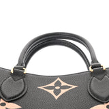 LOUIS VUITTON ルイヴィトン モノグラムアンプラント オンザゴー MM 2WAYトート ブラック/ベージュ M45495 レディース レザー ハンドバッグ ABランク 中古 銀蔵