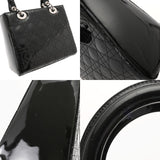 CHRISTIAN DIOR クリスチャンディオール レディディオール ミディアムバッグ ブラック VRB44551 レディース エナメル ハンドバッグ ABランク 中古 銀蔵